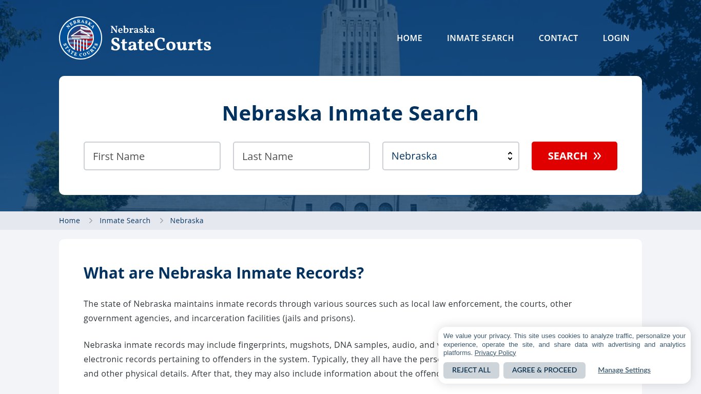 Nebraska Inmate Search, Prison and Jail Information - StateCourts